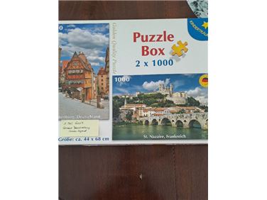 Abbildung: Puzzle - Rothenburg und St. Nazaire (je 1.000 Teile)