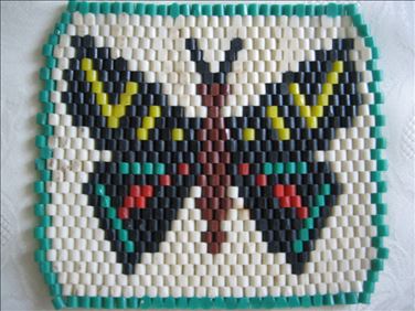 Abbildung: Walzperlen-Untersetzer aus Familien-Nachlass