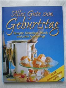 Abbildung: großes Buch mit CD - Alles Gute zum Geburtstag