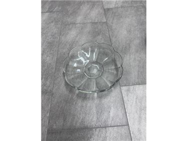 Abbildung: flache glasschale ca 30 cm Durchmesser 