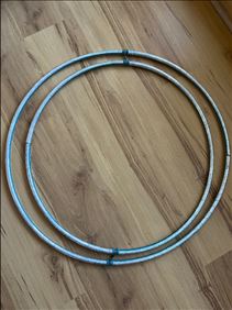 Abbildung: Hula Hoop Reifen Doppelhoop Holo Silber