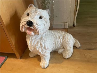 Abbildung: Sehr schöne West Highland White Terrier Hunde Skulptur