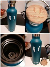 Abbildung: Trinkflasche Super Sparrow metall grün mit Verschluß