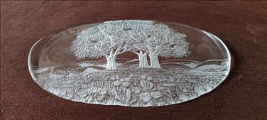 Abbildung: Glas-Tortenplatte oval