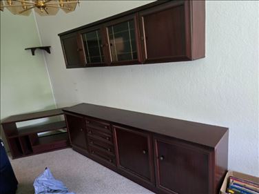 Abbildung: Tausche Sideboard , Hängevitrine+Multimediaschrank+Eckregal 
