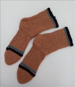 Abbildung: Häkelsocken, Gr, 41/42, ungetragen 