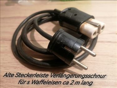 Abbildung: 1 altes Kabel mit Stecker  für s waffeleisen ca 2 m lang 