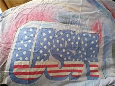 Abbildung: Bettwäsche 2 tlg. USA print gebraucht gewaschen 